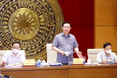 Chủ tịch Quốc hội Vương Đình Huệ phát biểu. (Ảnh: Doãn Tấn/TTXVN)