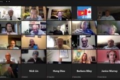 Các đại biểu tham dự Hội thảo trực tuyến. (Ảnh: TTXVN)