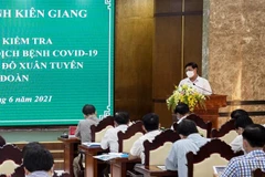Quang cảnh buổi làm việc. (Ảnh: Hồng Đạt/TTXVN)