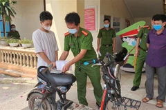 Đối tượng Hoàng Sỹ Toàn, sinh năm 2004, ở thôn Đồng Bùa, xã Tam Quan, huyện Tam Đảo. (Ảnh: Nguyễn Trọng Lịch/TTXVN)