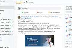 Giao diện nền tảng tương tác trực tuyến VCCI-Workplace.