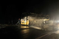 Hiện trường vụ cháy. (Nguồn: Báo Lao Động)