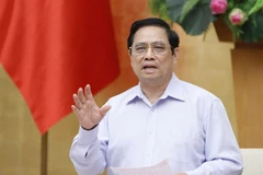 Thủ tướng Phạm Minh Chính phát biểu chỉ đạo. (Ảnh: Dương Giang/TTXVN)