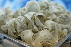 Tổ yến thô sau khi được thu hoạch về từ các đảo yến, hang yến tự nhiên từ Vịnh Nha Trang, Khánh Hòa. (Ảnh: Nguyễn Dũng/TTXVN)