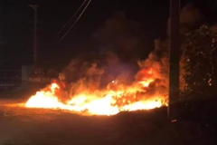 Hiện trường vụ cháy. (Ảnh: TTXVN phát)