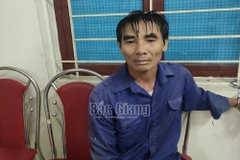 Đối tượng Nguyễn Hữu Phú tại thời điểm bị bắt. (Nguồn: Báo Bắc Giang)