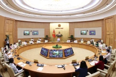 Quang cảnh Hội nghị trực tuyến toàn quốc về phòng, chống dịch COVID-19. (Ảnh: Dương Giang/TTXVN)