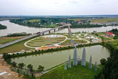 Cụm di tích đôi bờ Hiền Lương-Bến Hải. (Ảnh: Hồ Cầu/TTXVN)