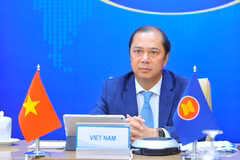 Thứ trưởng Bộ Ngoại giao Nguyễn Quốc Dũng dự Tham vấn Quan chức cấp cao ASEAN - Trung Quốc lần thứ 27. (Ảnh: Minh Đức/TTXVN)