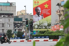 Đường phố Hà Nội trong ngày Quốc khánh. (Nguồn: TTXVN)