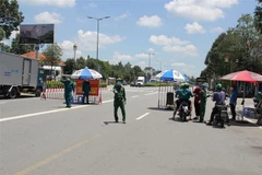 Một chốt kiểm dịch ở Bình Dương. ảnh chỉ mang tính chất minh họa. (Nguồn: TTXVN)