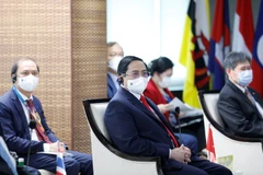 Thủ tướng Phạm Minh Chính dự Hội nghị các nhà lãnh đạo ASEAN. (Ảnh: Dương Giang/TTXVN)
