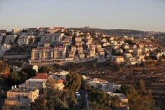 Khu định cư Givat Zeev của Israel ở gần thành phố Ramallah, Bờ Tây ngày 25/9/2019. (Ảnh minh họa. Nguồn: AFP/TTXVN)