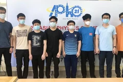Các em học sinh thuộc đội tuyển quốc gia Việt Nam tham dự Olympic Vật lý châu Á-Thái Bình Dương năm 2021. (Nguồn: Bộ Giáo dục và Đào tạo)