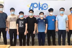 Các em học sinh thuộc đội tuyển quốc gia Việt Nam tham dự Olympic Vật lý châu Á-Thái Bình Dương năm 2021. (Nguồn: Bộ Giáo dục và Đào tạo)