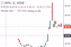 Cổ phiếu HVN trên sàn HOSE