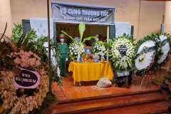 Lễ tang quân nhân Trần Đức Đô. (Ảnh: PV/Vietnam+)