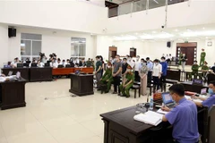 Quang cảnh phiên tòa. (Ảnh: Phạm Kiên/TTXVN)