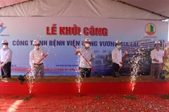 ​Nghi thức khởi công Bệnh viện Hùng Vương Gia Lai. (Ảnh: Hồng Điệp/TTXVN)