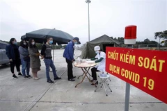 Một chốt kiểm soát phòng, chống dịch COVID-19. (Nguồn: TTXVN)
