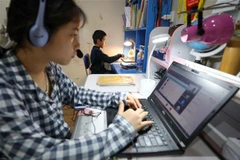 Học sinh học trực tuyến. (Ảnh minh họa. Nguồn: TTXVN)