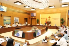 Quang cảnh phiên họp của Ủy ban Thường vụ Quốc hội. (Ảnh: Trọng Đức/TTXVN)