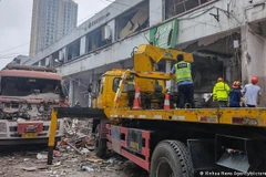 Hiện trường vụ nổ khí gas. (Nguồn: Xinhua)