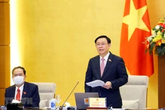 Chủ tịch Quốc hội Vương Đình Huệ phát biểu. (Ảnh: Doãn Tấn/TTXVN)