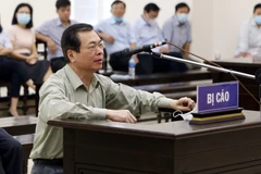Bị cáo Vũ Huy Hoàng (cựu Bộ trưởng Bộ Công Thương) bị Viện Kiểm sát đề nghị mức án 10-11 năm tù. (Ảnh: Phạm Kiên/TTXVN)