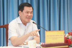 Ông Nguyễn Hồng Lĩnh, Bí thư Tỉnh ủy Đồng Nai phát biểu tại cuộc họp. (Ảnh: Công Phong/TTXVN)