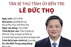 Ông Lê Đức Thọ - tân Bí thư Tỉnh ủy Bến Tre.