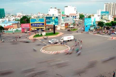 Vòng xoay trên đại lộ Phạm Văn Đồng (quận Gò Vấp). (Ảnh: An Hiếu/TTXVN)