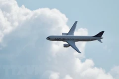 Máy bay Nga trên bầu trời thủ đô Moskva. (Ảnh: AFP/TTXVN)