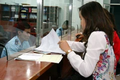 Doanh nghiệp làm thủ tục thông quan tại cửa khẩu Tân Thanh, Lạng Sơn. (Ảnh minh họa: Thái Thuần/TTXVN)