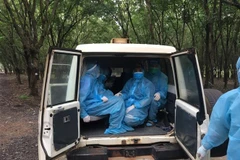 Lực lượng chức năng đưa các đối tượng nhập cảnh trái phép đi cách ly tập trung. (Ảnh minh họa. Nguồn: TTXVN)