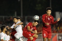 U22 Việt Nam tranh HCV với U22 Indonesia. (Ảnh: Hoàng Linh/TTXVN)