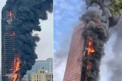 Vụ cháy tòa nhà chọc trời ở Trung Quốc: Không có thiệt hại về người 