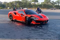 Hà Nội: Thông tin ban đầu vụ xe ôtô Ferrari gây tai nạn giao thông
