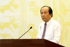 Bộ trưởng, Chủ nhiệm Văn phòng Chính phủ Mai Tiến Dũng phát biểu tại cuộc họp. (Ảnh: Anh Linh/TTXVN)