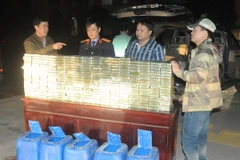 Tang vật vụ án. (Ảnh: Tạ Toàn/TTXVN)