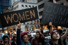 Biểu tình phản đối Tổng thống đắc cử Donald Trump. (Nguồn: Getty Images)