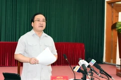 Bí thư Thành ủy Hà Nội Hoàng Trung Hải. (Ảnh: Nguyễn Văn Cảnh/TTXVN)