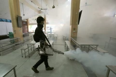 Phun thuốc diệt muỗi nhằm ngăn chặn sự lây lan của virus Zika tại Bangkok, Thái Lan. (Nguồn: EPA/TTXVN)