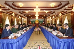 Toàn cảnh hội đàm. (Ảnh: Trí Dũng/TTXVN)