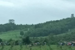 Hiện trường vụ tai nạn. (Ảnh: Nguyễn Văn Nhật/Vietnam+)