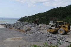 Dự án mở rộng hầm đường bộ Hải Vân 2 có tổng mức đầu tư hơn 7.200 tỷ đồng được Bộ Giao thông Vận tải phê duyệt năm 2016 dự kiến sẽ khai thác vào cuối năm 2020. (Ảnh: Quốc Việt/TTXVN)