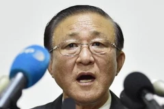 Đại sứ Triều Tiên tại Trung Quốc Ji Jae Ryong trong một cuộc họp báo tại Bắc Kinh. (Nguồn: Kyodo/ TTXVN)