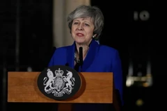 Thủ tướng Anh Theresa May phát biểu tại thủ đô London. (Nguồn: THX/TTXVN)