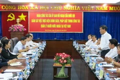 Quang cảnh buổi làm việc. (Ảnh: Hải Âu/TTXVN)