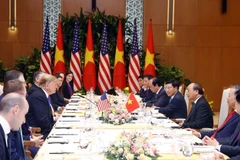 Thủ tướng Nguyễn Xuân Phúc hội đàm Tổng thống Hoa Kỳ Donald Trump. (Ảnh: Thống Nhất/TTXVN)